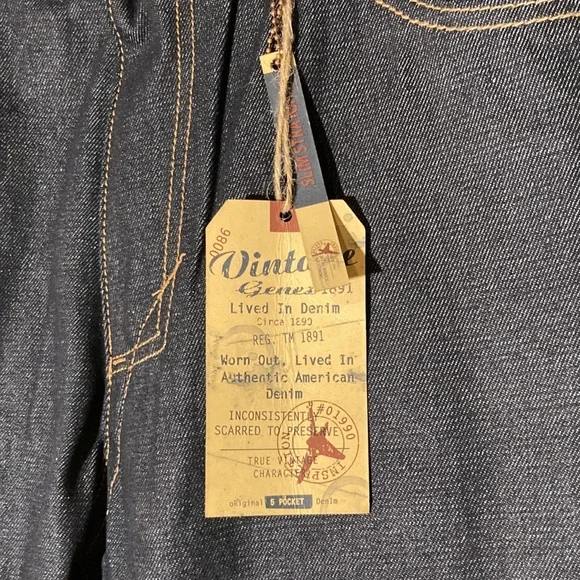 NWT Vintage genes, mens dark gray blue jean are stretch and comfortable. - Picture 4 of 8